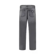 PRA 24SS 素色簡約 三角標小logo 水洗黑灰色 牛仔褲工裝褲長褲 賽絡紡面料