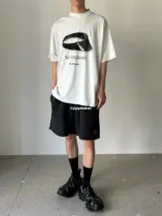 【現貨】巴黎 BLC 22SS 經典 麥穗刺繡小破壞 短褲棉褲運動褲休閒褲 水洗黑：圖片 2