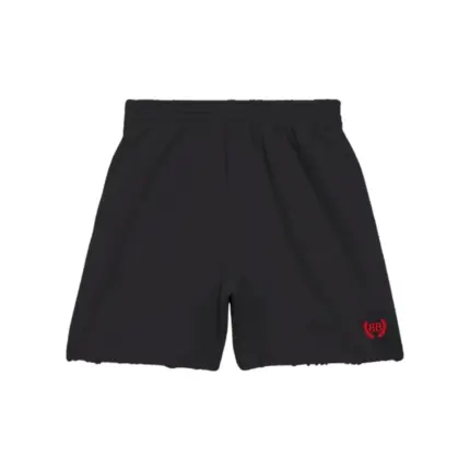 【現貨】巴黎 BLC 22SS 經典 麥穗刺繡小破壞 短褲棉褲運動褲休閒褲 水洗黑