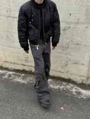 【現貨】Acne Studios 24ss 復古水洗做舊綁帶多口袋 寬鬆直筒工裝褲長褲：圖片 8