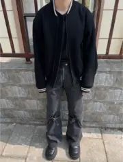 【現貨】Acne Studios 24ss 復古水洗做舊綁帶多口袋 寬鬆直筒工裝褲長褲：圖片 10