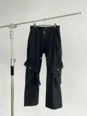 【現貨】Acne Studios 24ss 復古水洗做舊綁帶多口袋 寬鬆直筒工裝褲長褲：圖片 14