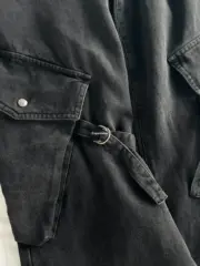 【現貨】Acne Studios 24ss 復古水洗做舊綁帶多口袋 寬鬆直筒工裝褲長褲：圖片 24