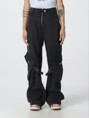 【現貨】Acne Studios 24ss 復古水洗做舊綁帶多口袋 寬鬆直筒工裝褲長褲：圖片 3