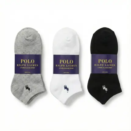 【預售】【一組六雙】Polo Ra1ph Lauren 小馬刺繡 簡約素色 短襪踝襪小腿襪棉襪襪子 三色