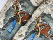 【預售】Acne Studios 25SS 蕾絲珍珠鍊條3D印花 牛仔褲工裝褲 1981M 男女同款：圖片 12