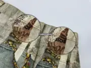 【預售】Acne Studios 25SS 蕾絲珍珠鍊條3D印花 牛仔褲工裝褲 1981M 男女同款：圖片 13