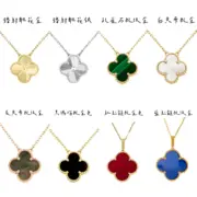 VCA 梵克雅* Alhambra 四葉草 貝母 瑪瑙 孔雀石 雷射 項鍊掛飾 V金：圖片 12