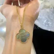 VCA 梵克雅* Alhambra 四葉草 貝母 瑪瑙 孔雀石 雷射 項鍊掛飾 V金：圖片 18