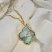 VCA 梵克雅* Alhambra 四葉草 貝母 瑪瑙 孔雀石 雷射 項鍊掛飾 V金：圖片 19