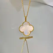 VCA 梵克雅* Alhambra 四葉草 貝母 瑪瑙 孔雀石 雷射 項鍊掛飾 V金：圖片 25