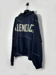 巴黎 BLC 23SS 秀款 膠帶 繃帶logo 水洗做舊 破壞 帽T連帽衛衣帽衫：圖片 10