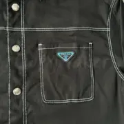 PRA 23FW 經典KF三角標 撞色 白線 口袋 襯衫夾克外套：圖片 10