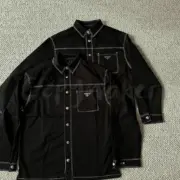 PRA 23FW 經典KF三角標 撞色 白線 口袋 襯衫夾克外套：圖片 16