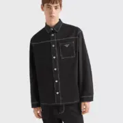 PRA 23FW 經典KF三角標 撞色 白線 口袋 襯衫夾克外套：圖片 5