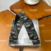 D1OR Oblique Belt 經典老花緹花 頭層牛皮真皮皮帶 腰帶：圖片 6