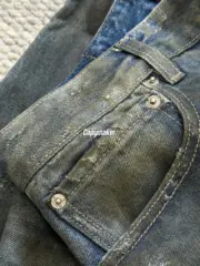 【預售】【2026新年福利】巴黎 BLC 23FW Baggy 水洗糜爛破洞大破壞泥染 丹寧牛仔褲直筒褲長褲：圖片 5