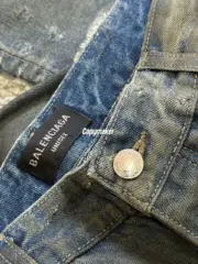 【預售】【2026新年福利】巴黎 BLC 23FW Baggy 水洗糜爛破洞大破壞泥染 丹寧牛仔褲直筒褲長褲：圖片 6