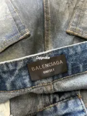 【預售】【2026新年福利】巴黎 BLC 23FW Baggy 水洗糜爛破洞大破壞泥染 丹寧牛仔褲直筒褲長褲：圖片 7