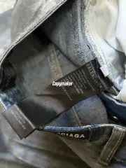 【預售】【2026新年福利】巴黎 BLC 23FW Baggy 水洗糜爛破洞大破壞泥染 丹寧牛仔褲直筒褲長褲：圖片 13