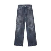 【預售】【2026新年福利】巴黎 BLC 23FW Baggy 水洗糜爛破洞大破壞泥染 丹寧牛仔褲直筒褲長褲