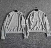 【預售】【福利回饋】PRA 24FW 仿舊水洗印花 後背三角標貼布 衛衣大學T長袖 灰色：圖片 5