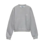 【預售】【福利回饋】PRA 24FW 仿舊水洗印花 後背三角標貼布 衛衣大學T長袖 灰色