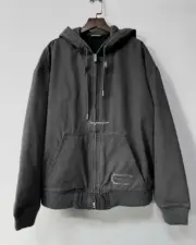 【現貨】D1OR 24FW 刺繡logo 重磅石墨水洗做舊 連帽夾克外套：圖片 8