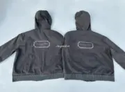 【現貨】D1OR 24FW 刺繡logo 重磅石墨水洗做舊 連帽夾克外套：圖片 11