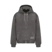 【現貨】D1OR 24FW 刺繡logo 重磅石墨水洗做舊 連帽夾克外套：圖片 3