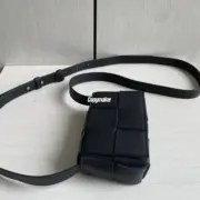 【預售】【原廠皮】BV家 Mini Cassette 牛皮編織 /磁釦 小方包單肩包側背包小包 黑色：圖片 8