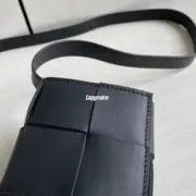 【預售】【原廠皮】BV家 Mini Cassette 牛皮編織 /磁釦 小方包單肩包側背包小包 黑色：圖片 14