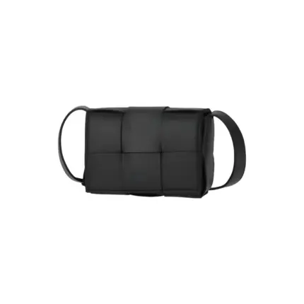 【預售】【原廠皮】BV家 Mini Cassette 牛皮編織 /磁釦 小方包單肩包側背包小包 黑色