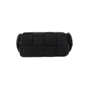 【現貨】【原廠】BV家 Cassette 編織尼龍 經典八格 磁扣 枕頭包單肩包側背包小包 黑色：圖片 2