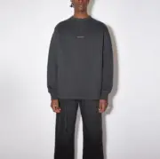 【預售】【福利回饋】Acne Studios 25FW 矽膠logo經典字母 簡約素色 圓領衛衣大學長袖T恤：圖片 2