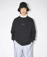 【預售】【福利回饋】Acne Studios 25FW 矽膠logo經典字母 簡約素色 圓領衛衣大學長袖T恤：圖片 3