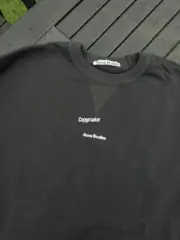 【預售】【福利回饋】Acne Studios 25FW 矽膠logo經典字母 簡約素色 圓領衛衣大學長袖T恤：圖片 5