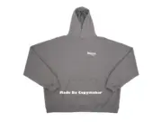 【現貨】巴黎 BLC 23SS 開裂破壞印花 可樂 波浪 經典 帽T 帽衫 連帽衛衣 炭灰色：圖片 9