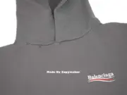 【現貨】巴黎 BLC 23SS 開裂破壞印花 可樂 波浪 經典 帽T 帽衫 連帽衛衣 炭灰色：圖片 10