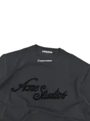 【現貨】Acne Studios 25SS 刺繡logo字母 圓領純棉短袖T恤 黑灰色：圖片 7