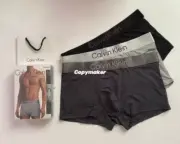 【現貨】Ca1vin Klein 經典款 素色字母織帶 吸濕排汗速乾 內褲四角褲內搭褲 CK 三件組：圖片 2