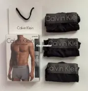 【現貨】Ca1vin Klein 經典款 素色字母織帶 吸濕排汗速乾 內褲四角褲內搭褲 CK 三件組：圖片 5