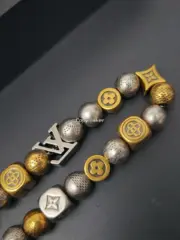 【預售】1V DAMIER PARTY 經典logo 黃銅拼色串珠 項鍊吊墜/手鍊手環：圖片 14