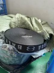 巴黎 BLC 24FW 雙環字母Logo  帆布腰帶皮帶 165CM：圖片 7