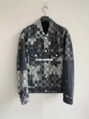 【預售】1V x NIGO 25SS 棋盤格拼接 黑灰漸層 牛仔外套夾克襯衫：圖片 7