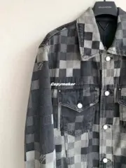 【預售】1V x NIGO 25SS 棋盤格拼接 黑灰漸層 牛仔外套夾克襯衫：圖片 8