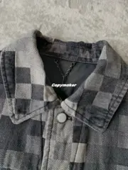 【預售】1V x NIGO 25SS 棋盤格拼接 黑灰漸層 牛仔外套夾克襯衫：圖片 10