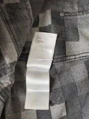 【預售】1V x NIGO 25SS 棋盤格拼接 黑灰漸層 牛仔外套夾克襯衫：圖片 13