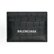 【現貨】【福利回饋】 巴黎 BLC 鱷魚壓紋鱷魚紋真皮 卡套卡包卡夾小包 牛皮 黑色：圖片 3