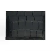 【現貨】【福利回饋】 巴黎 BLC 鱷魚壓紋鱷魚紋真皮 卡套卡包卡夾小包 牛皮 黑色：圖片 5